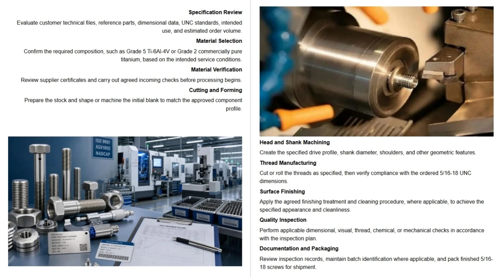 Titanium Bolts manufacturing process | NAVI Titanium Titanium Bolts manufacturing process | NAVI Titanium